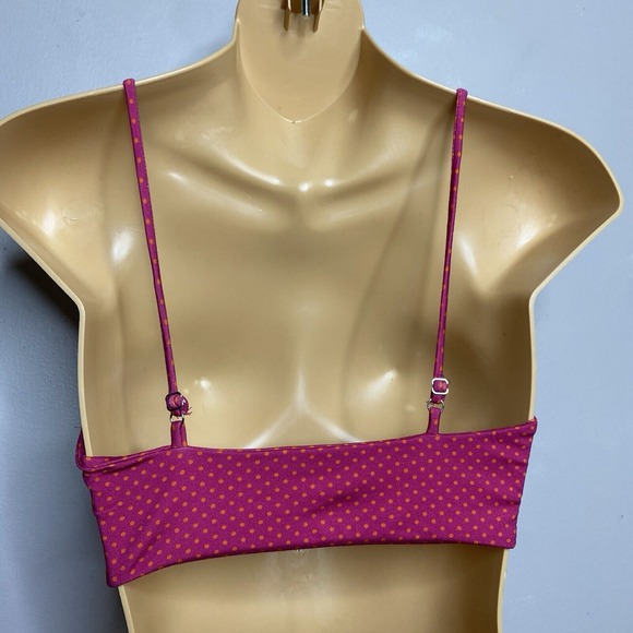 intimately free people Polka dot bralette Pink‎ And Orange Cut Out Detail Size M - Picture 4 of 12